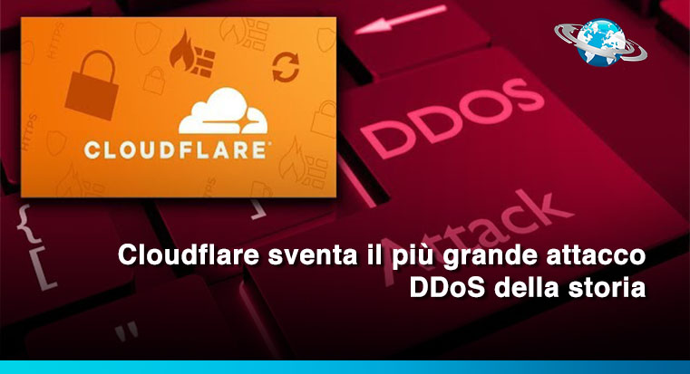 Cloudflare sventa il più grande attacco DDoS della storia